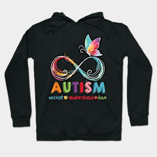 Autism Awareness Accept Understand Love Infinity Butterfly Hoodie
